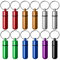 12PCS Pillendose Schlüsselanhänger, BetterJonny Mini Aluminium Pillenbox Schlüsselanhänger Wasserdichte Pillenflasche Pillendose Klein Kapsel Pillendose Kleine Tablettendose Tablettenbox für Unterwegs