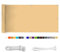 Balkon Sichtschutz, Balkonabdeckung 220 g/m² Innen Balkonverkleidung UV-Schutz (210Größen&21Farben) Ohne Bohren mit Ösen Kabelbinder und Kordel für Balkongeländer Terrasse,80X1000CM Strand Gelb