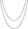 AFSTALR Maille Spiga Blé Chaine for Homme Collier Acier Inoxydable Chaine Argent Homme 3mm Longueur 46cm