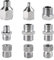 Sagud 9pcs Airbrush Adapter Set Luftbürste Fitting Connector Kit für Mini Luftkompressor und Airbrush Schlauch