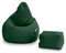 Loft 25 Fauteuil de Jeu Pouf | Siège pour Salon d'Extérieur et d'Intérieur | Résistant à l'Eau | Conception Ergonomique pour Le Soutien du Corps | Durable (Vert)