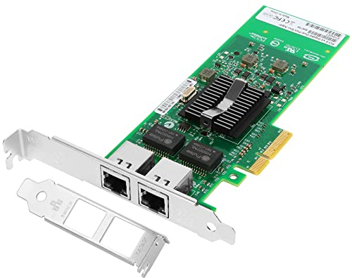 Euqvos PCIe Ethernet Network Card for Intel E1G42ET 82576 Chipset PCIe 2.0 x1 1Gb Single Port RJ45 LAN Card Support Windows Server/Windows/Linux/VMware/ESX