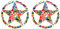 Destroyed Military Star Aufkleber US Army – Shapes Kit Pack – 2 Stück – 4x4 Offroad Auto Motorrad – verschiedene Größen 5 10 15 20 25 30 cm – Made in Italy (30 cm, Stickerbomb)