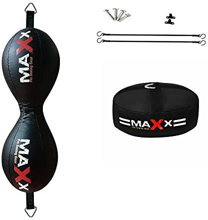 TWIN Double End Bag Floor to Ceiling Ball Punch Bag With Ropes Hooks + Anchor DB