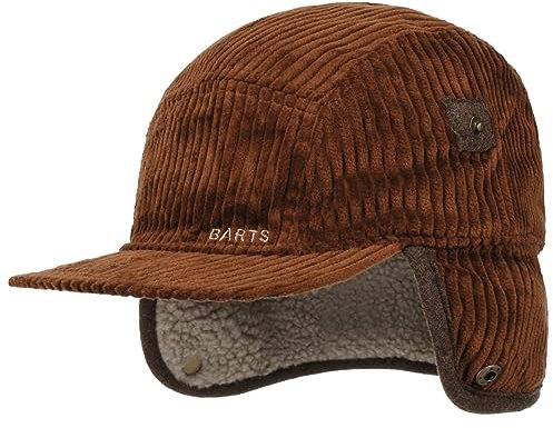 Barts Rayner Cap mit Ohrenklappen Basecap Baseballcap Baumwollcap Cordcap Herren - Schirm, Futter, Lederband, Hinten geschlossen, Lederband Winter Herbst-Winter - One Size rost