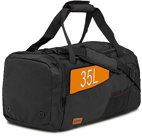 achilles Sporttasche mit Schuhfach, Fitness-Tasche, Trainingstasche, Gym-Bag, Reisetasche, Schwarz, 55x27x24cm