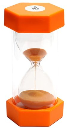 Sanduhr, Kinderuhr, Sanduhre, Sanduhren Set Kinder, Timer können in Klassenzimmern, Küchen, Wohnungen, Büros und auch als dekorative Timeruhr, 3 Minuten, Orange