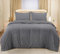 Utopia Bedding Seersucker Duvet Cover - King Size Duvet Cover Set with Pillowcases - Soft Microfibre Polyester Seersucker Bedding (Grey)