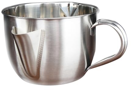 Separador de grasa Colador de sopa separador lata Cuenco de salsa Acero inoxidable Aceite