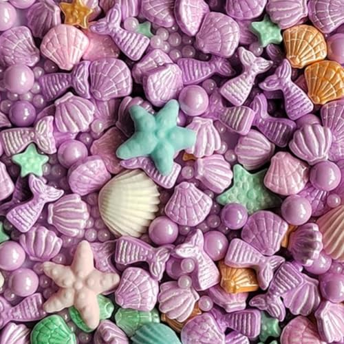 Essbare Süßigkeiten 100G Lila Meerjungfrau Dekorative Süßigkeiten Streuen Geburtstag Hochzeit Halloween Thanksgiving Weihnachtskuchen Cupcake Keks Dim sum Dekorative Süßigkeiten