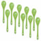 Lotatheta 10 cucharas de porcelana verde para huevos, cucharas de cerámica de 4.7 pulgadas, café, postre, yogur, té, té lechoso