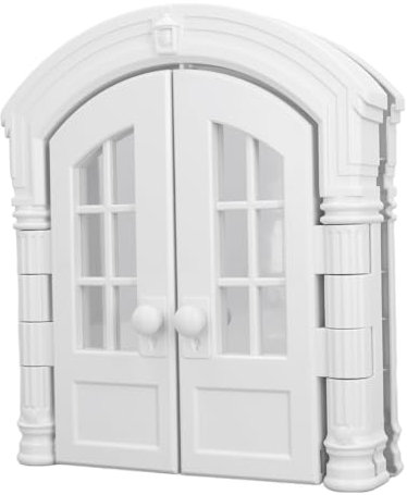 Bewinner Katzenklappe Innentür – Niedliche Katzentür mit Doppelschwingtür-Design, Fliegengitter Balkontür für Kleine Hunde und Katzen, Tür-/Wand-/Fenstermontage (Mit Vorhang)