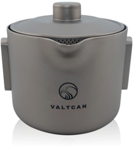 Valtcan Gaiwan Teekanne aus Titan, 180 ml, doppelwandig, wiegt 98 g