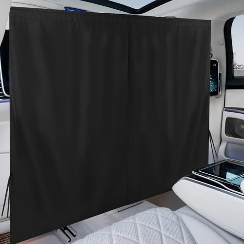 Figarge Auto Vorhang Auto Trennvorhänge Schützen die Privatsphäre 140 x 80cm Auto Vorhang Abnehmbarer Auto Sichtschutz Vorhänge Für SUV、Auto Und Mehrheit Autos (S)