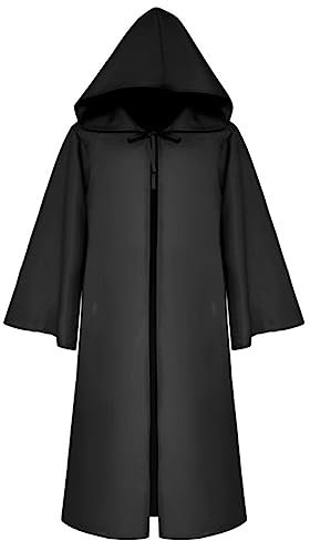 Halloween Kostüm Damen, Umhang Mittelalter Damen,Robe Kostüm Mönch Priester Gewand mit Kapuze Mittelalterliche Kapuze Damen Männer Mönchskutte Kostüm für Halloween Renaissance Karneval Gothic