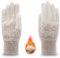 Long Keeper Winterhandschuhe Damen Herren Schneeflocke Dicke Winter Handschuhe Warme Gestrickte Thermo Handschuhe Gefüttert Gedehnt Strickhandschuhe Fäustlinge (Khaki)