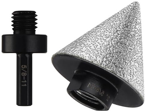 AOKLIT Ensemble de forets à chanfreiner diamantés, forets coniques diamantés pour élargissement de trou de 48 mm, meulage dans le carrelage, le marbre, le verre, le granit, la céramique avec