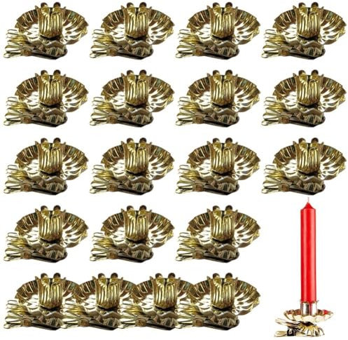 Lpitoy 20 Stück Weihnachtsbaum-kerzenhalter-Clips, Metallclip-kerzenhalter, Kerzenhalter Für Hochzeit, Weihnachten, Winter, Urlaub, Party, Dekoration