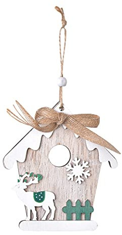 Weihnachtsschmuck aus Holz Rentier zum Aufhängen Christbaumschmuck Holzausschnitte Bastelscheiben für den Partybaum Weihnachtsdeko Winter Weihnachtsdekorationen für draußen