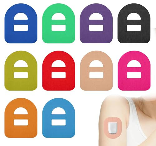 Omnipod 5 Pflaster 10 Stück Dexcom G7 Pflaster 11 * 8cm Omnipod 5 Selbstklebende Flicken,Wasser-und Schweißbeständiges,Selbstklebendes Blutzuckermessgerät-Klebepflaster(10 Farben)