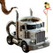 Handgefertigte LKW-Kaffeetasse, 7.78oz Semi Truck Kaffeebecher, LKW-Kaffeebecher mit Griff, Auto-Kaffeebecher, Semi Truck geformt Kaffeebecher, LKW-Fahrer Geschenke für Männer Creative Cup (Weiß)