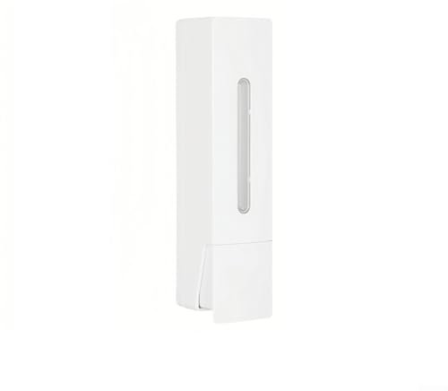 Smart Design Seifenspender zur Wandmontage, hält bequem bis zu 400 ml Duschgel oder Shampoo mit elegantem Look (Weiß einzeln)