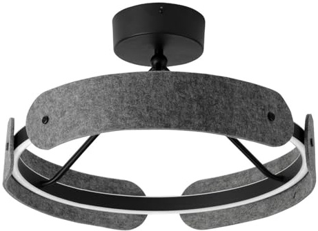 Osram Decor Curve Filz LED Deckenleuchte 33W 3000K 430mm | Decor Curve Felt, Ceiling Luminaire, Dunkelgrau, 430 mm dia, 30000 h, 1-Pack