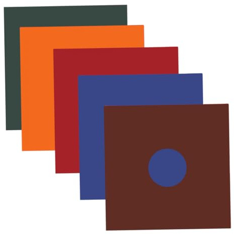 Homoyoyo 5pcs 12-inch Vinyl Record Sleeves and Outer Covers Multi-color (rose Red, Blue, Orange, Coffee, Dark Green) Protective Album Jackets for Vinyl Record Storage and Dust Protection
