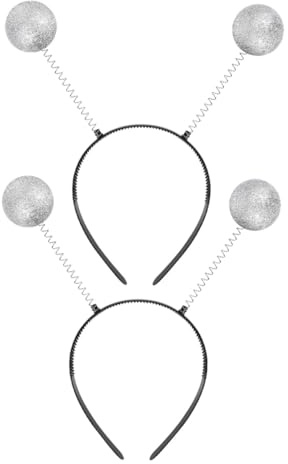 DECOMELODY 5 Stück-pack Antennenstirnband aus Kunststoff und Schaumstoff mit Glitzernden Kugeln Leicht und Bequem für Weltraum und Kostümpartys