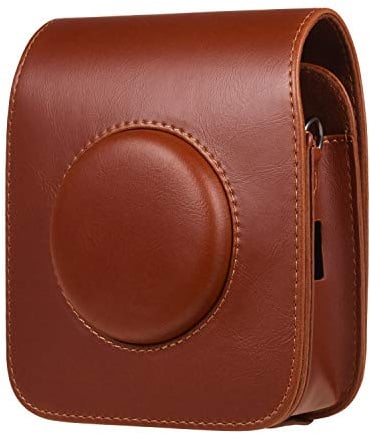 Akozon Kameratasche aus PU-Leder, Schultergurt, Kompatibel mit SQ20 Sofortbildkamera, Verstellbar (Brown)