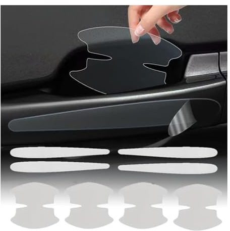 APOINBV 8 Stück Auto Türgriff Schutzfolie für BMW 3er 325i E36 316i E36 323i E36 328i E36 318is E36 320i E36 Lackschutzfolie Transparent Griffmulden Selbstklebende Autotür Griffe Aufkleber,B