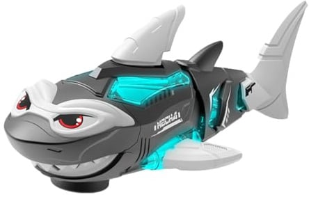 Beiykhera Rc,Spielzeugroboter Mit Licht Und Musik,Schwimmendes Robotik Hai Spielzeug - Spielspaß Für Mädchen Kinder Baden Wasser Badewanne