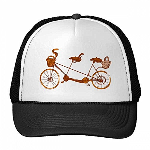 DIYthinker Cartoon DREI-Sitzfahrrad Britannien Kultur Land Trucker-Mütze Baseballmütze Nylon kühler Hut justierbare Kappe Kinder Netz