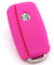Schlüssel Hülle VA Wabenmuster für 3 Tasten Auto Schlüssel Silikon Cover von Finest-Folia (Neon Pink)