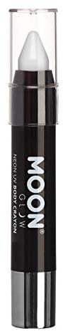 Moon Glow Bâton de peinture UV néon, pastel corporel pour visage et corps, blanc, 3,5 g