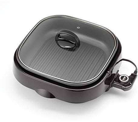 Aroma Housewares ASP-137 3-in-1 Super Topf mit Grillplatte Stil 4-Quart schwarz