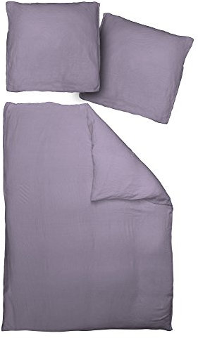 adam Uni Collection Bettwäsche-Set, Bio Baumwolle, Lila, 135 x 200 cm, 2-Einheiten