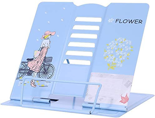 Buchständer Bücher Tablets Halter Blau Leseständer für Kinder Erwachsene Ergonomische Buchstütze Metall Buchaufsteller Multifunktionaler Buchhalter Kochbuchhalter für Küche Kinderzimmer Büro