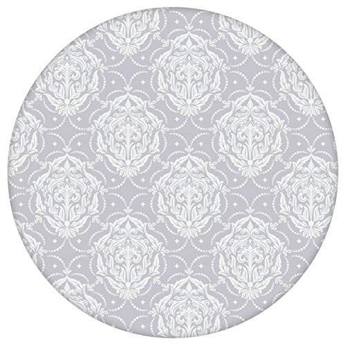 flieder grau My Castle Ornamenttapete mit Damast Muster - Vliestapete Ornamente, Vintage GMM Design Tapete für ihr Heim (Wand halbhoch tapezieren H: 1,5m B: 46.5cm)