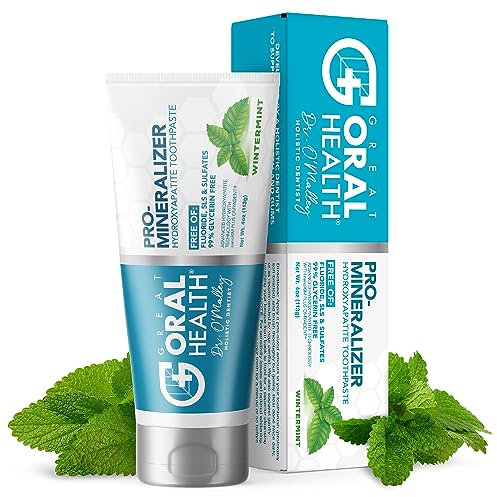 Nano hydroxyapatite Toothpaste Fluoride Free: Pro Remineralizing Toothpaste Plus Anti Cavity Xylitol, Dentist Formulated Tooth Remineralization for Sensitive Teeth & Enamel Support in Wintermint