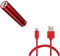 Pack Batterie pour Samsung Galaxy A10 Smartphone Micro USB (Cable Tresse 3m + Batterie Chargeur Externe) Android 2600mAh (Rouge)
