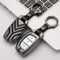 ontto 1 Coque de clé de Voiture pour Hyundai Kia IX20 IX30 IX35 IX45 IX55 I40 Tucson Santa Fe Alliage de Zinc avec Porte-clés – Noir