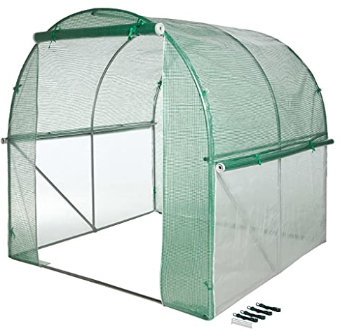 vidaXL Nature Foliengewächshaus 200×200×200 cm Gewächshaus Treibhaus Folien-Tunnel