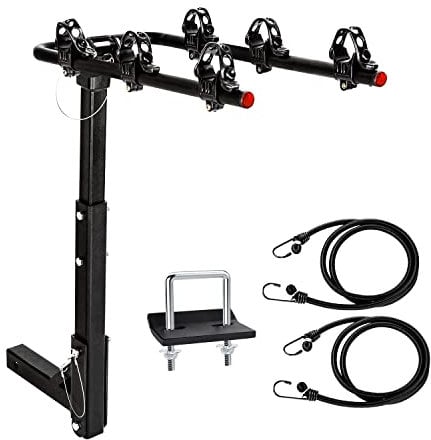 AA Products 3 Bike Rack Platform Hitch Mount Rack Foldable Bicycle Rack for Cars, Trucks, SUV's and Minivans, Fits 2'' Hitch Receiver