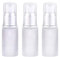 3 Pcs 15ml/15g Refillable Matt Glass Travel Pump Bottle Dispenser Cosmetic Bottles Jars for Cream Lotion Toiletries