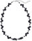 Bulinlin Damen Kristall Perlenkette Silber Boho Statement Choker Halskette für Frauen Modeschmuck Geburtstagsgeschenke（Black）