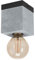 EGLO Deckenlampe Prestwick 3, 1 flammige Deckenleuchte, industrial, Wohnzimmerlampe aus Beton in Grau und Metall in Schwarz, Schlafzimmerlampe mit E27 Fassung