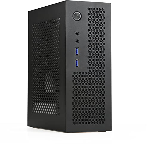 Goodisory A09 Black Mini-ITX 0.8mm SPCC Desktop Computer Case Fit in Flex PSU