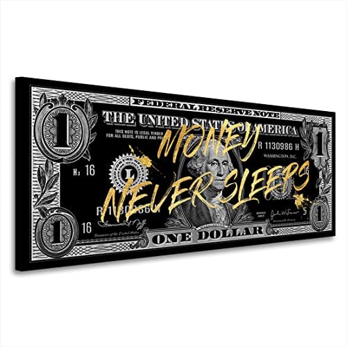 Kunstgestalten24 Leinwandbild One Dollar Silver Wandbild Kunstdruck Raumdeko Übergrößen