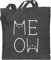 Shirtracer Baumwolltasche - Katzenbesitzer Geschenk Katze - MEOW weiß - Unisize - Dunkelgrau - katzenbeutel schulter beutel mit katzen cat lover stoffbeutel katzentasche katzengeschenke katzenmotiv